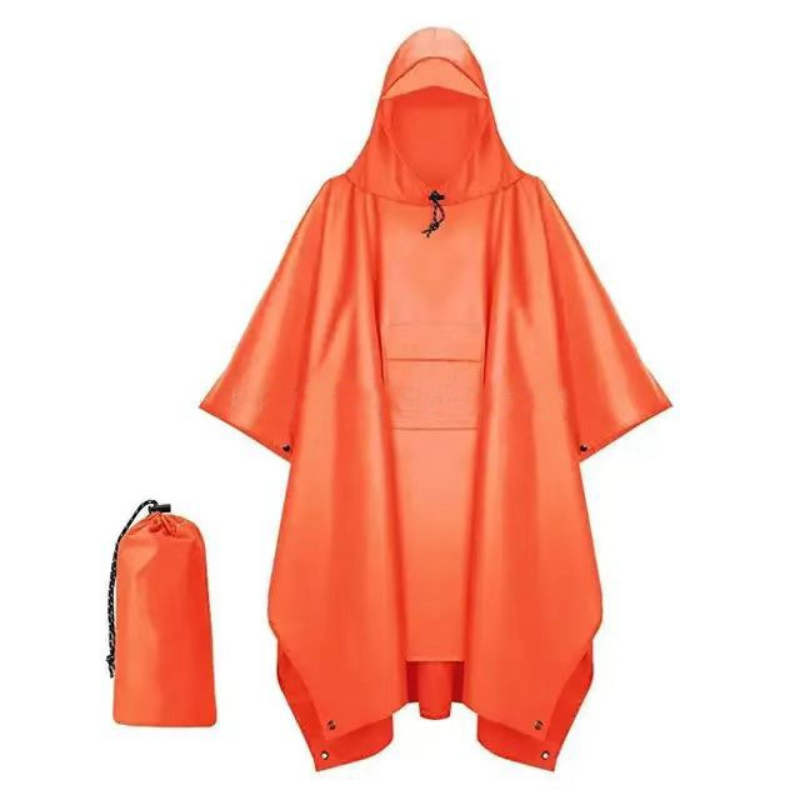 Camping Rain Poncho - Açık 3 In 1 Askeri Yağmurluk