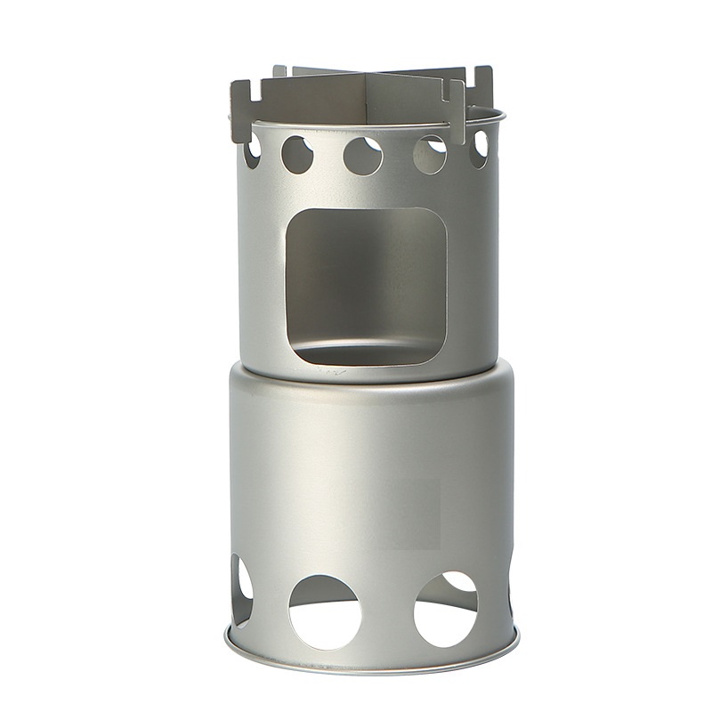 Outdoor Camping Stove Wood - Kamp İçin Küçük Titanyum Odun Sobası