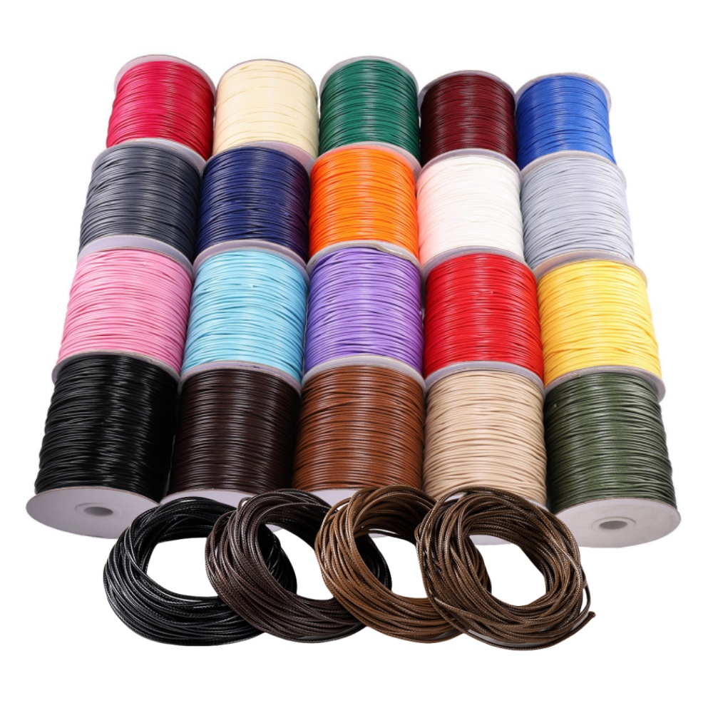 Paracord Bracelet - 10 m/grup 0.5-2.5mm Deri Hattı Mumlu
