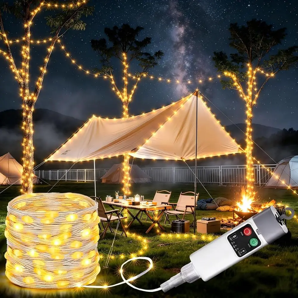 Outdoor Camping Lights String - Kamp Işık Zinciri, 66ft 200LED Şarj