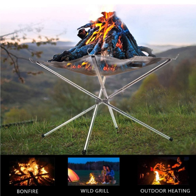 Outdoor Camping Stove Wood - Açık Hava Barbekü Şenlik Ateşi Rafı