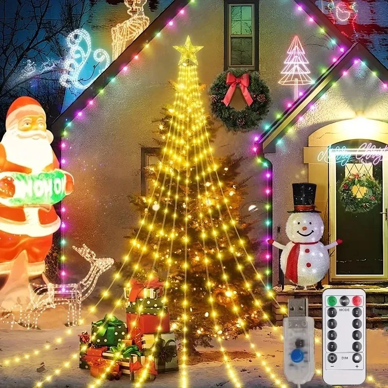 Outdoor Camping Lights String - USB Güçlü Yıldız Şelale LED Işık