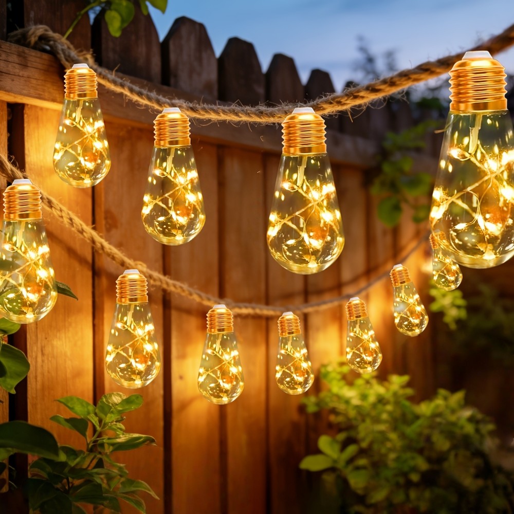 Outdoor Camping Lights String - 10/20LED Açık Hava Güneş Enerjili Işık