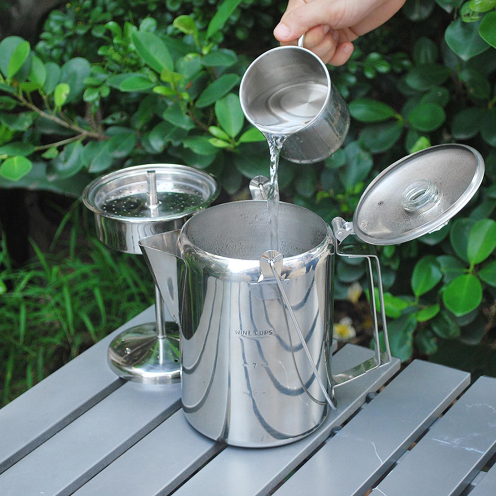 Camp Percolator Coffee - Açık Hava Paslanmaz Çelik Kamp Kahve