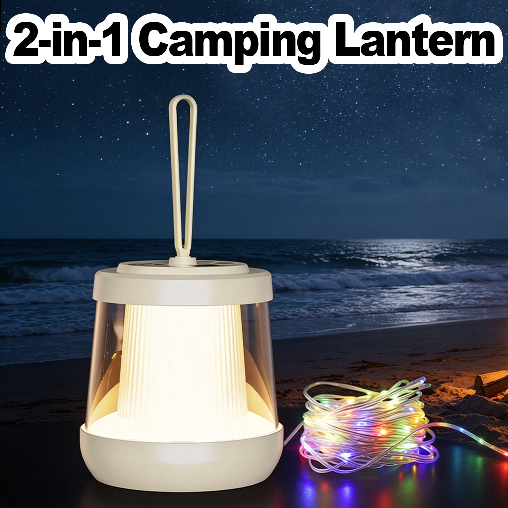 Outdoor Camping Lights String - 2'si 1 arada Kamp Feneri ve
