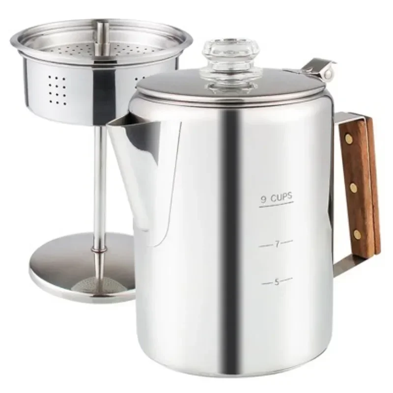 Camp Percolator Coffee - Paslanmaz Çelik Kahve Demliği Rahat Kavrama