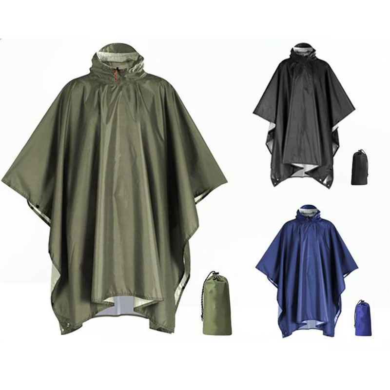 Camping Rain Poncho - Sırt çantasıyla için ağır yağmur panço