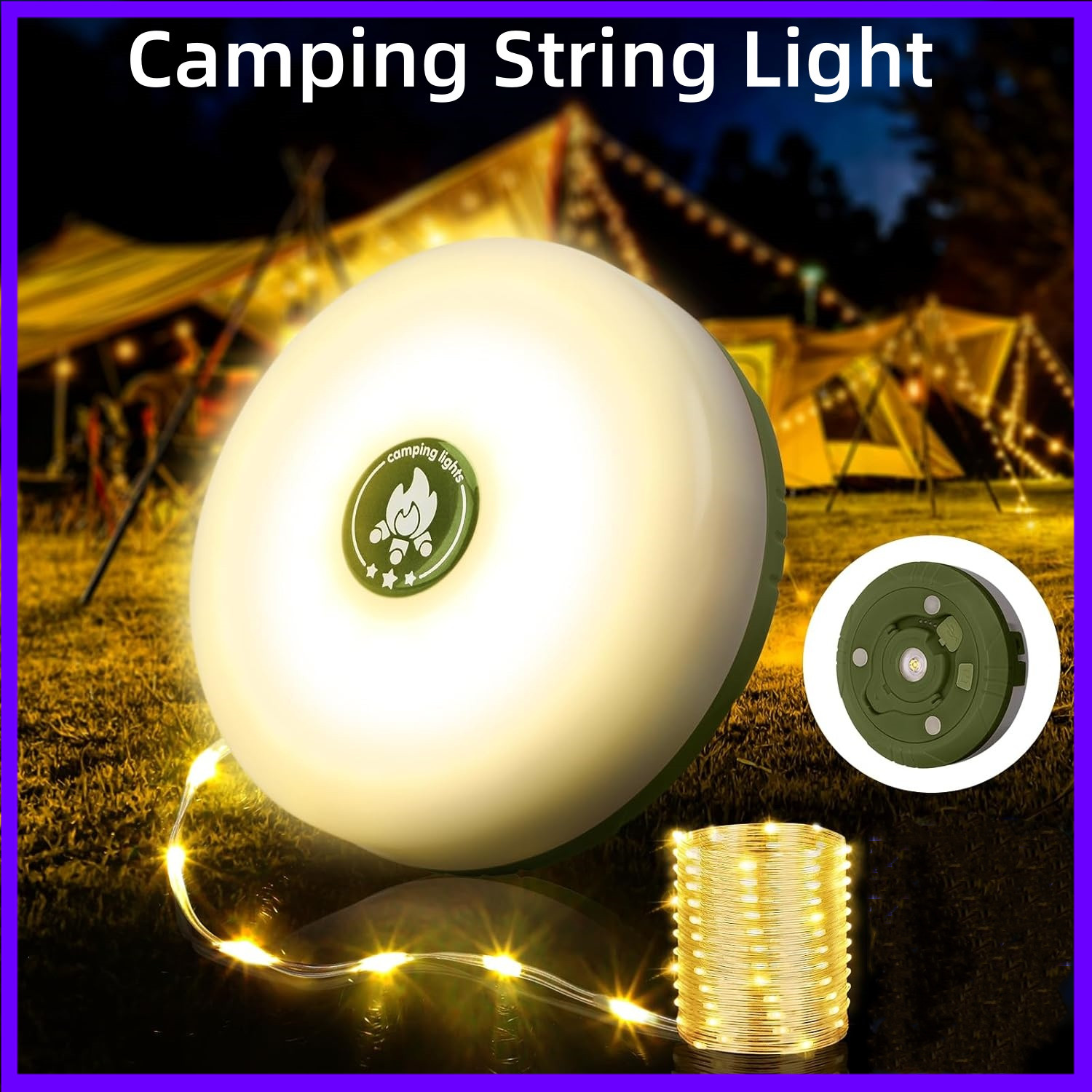 Outdoor Camping Lights String - Dış Mekan LED Işık Dizileri 10M