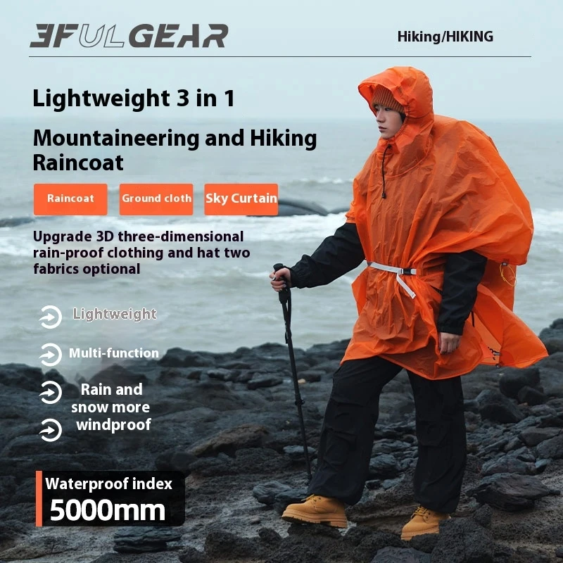 3F UL GEAR Ultralight Yürüyüş  - Camping Rain Poncho incelemesi ve fiyatı