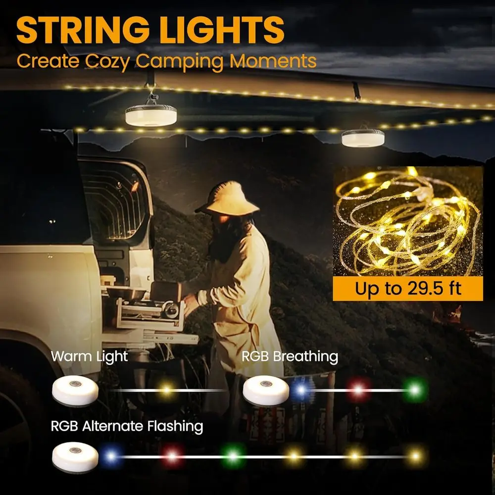 Çadırlar, Tenteler ve Açık Hav - Outdoor Camping Lights String incelemesi ve fiyatı