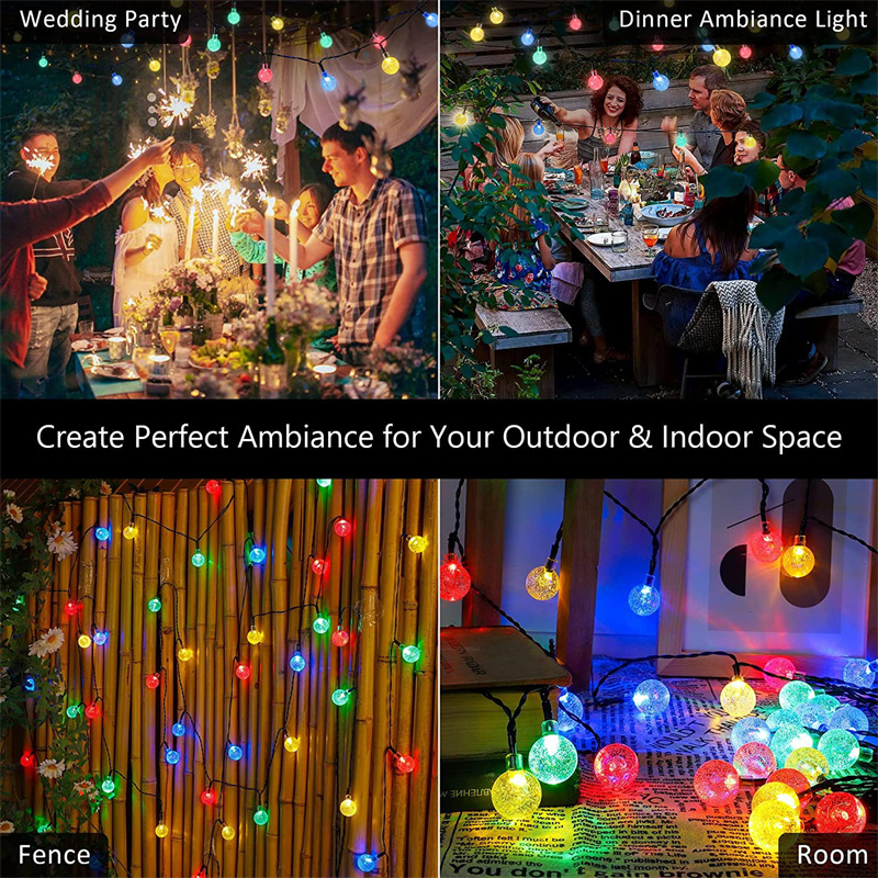 Güneş Enerjili Kristal Top Per - Outdoor Camping Lights String incelemesi ve fiyatı