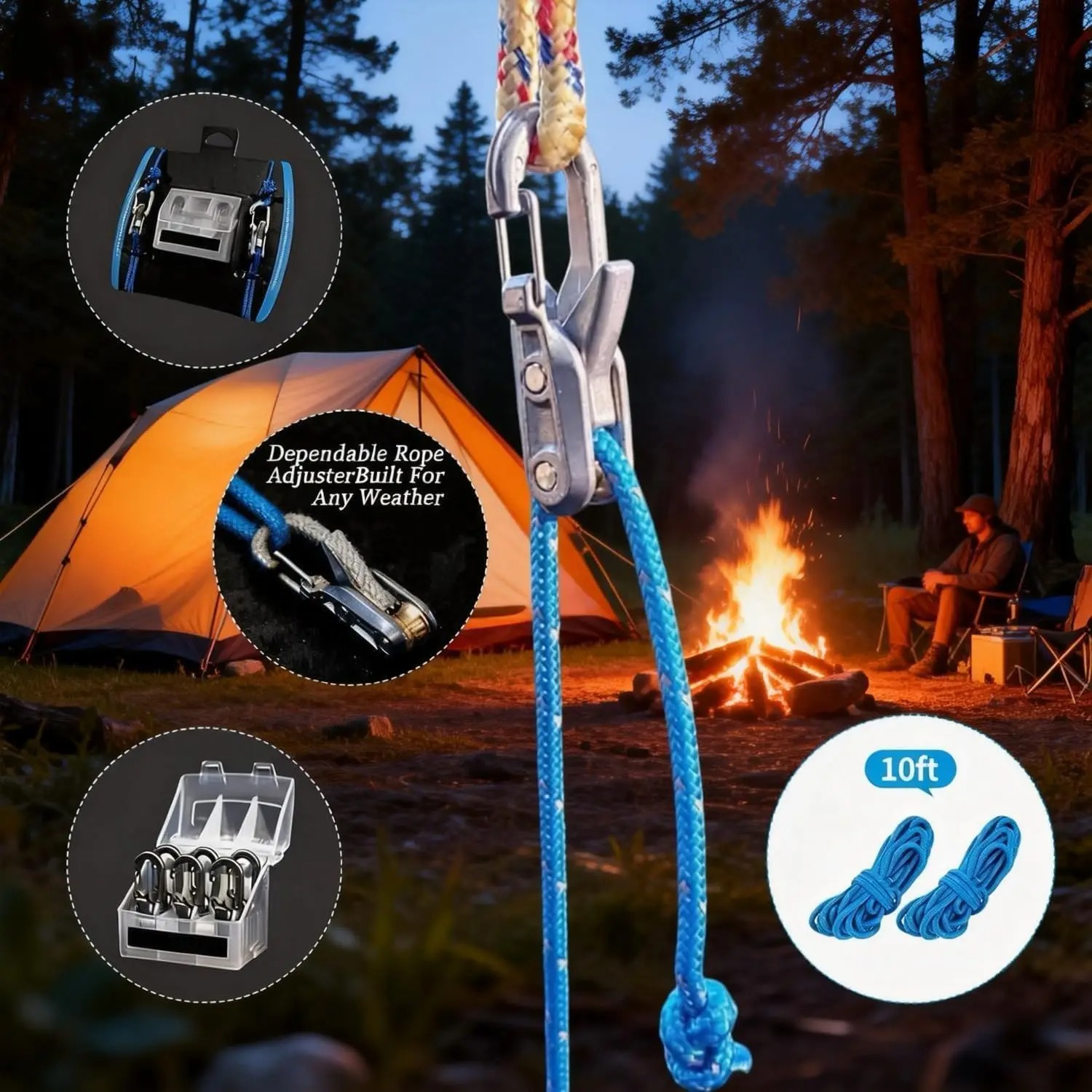 6 adet Paracord halat gergisi  - Outdoor Camping Guy incelemesi ve fiyatı