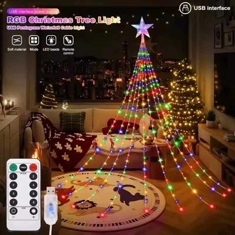 USB Güçlü Yıldız Şelale LED Iş - Outdoor Camping Lights String incelemesi ve fiyatı