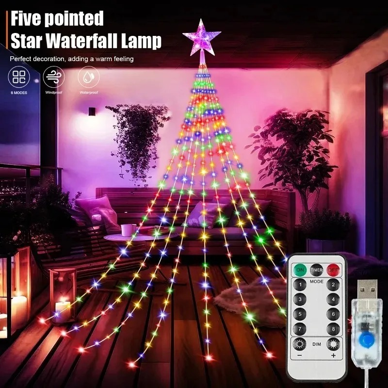 USB Güçlü Yıldız Şelale LED Iş - Outdoor Camping Lights String incelemesi ve fiyatı