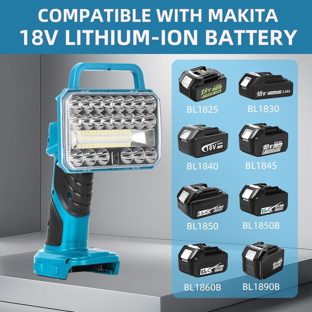 Makita 18V için 18W 2000LM Akü - Outdoor Camping Jobs incelemesi ve fiyatı
