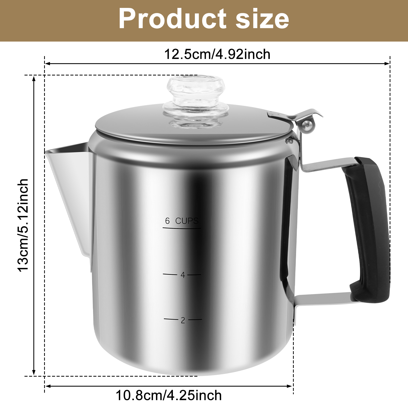 Paslanmaz çelik kahve Percolat - Camp Percolator Coffee incelemesi ve fiyatı