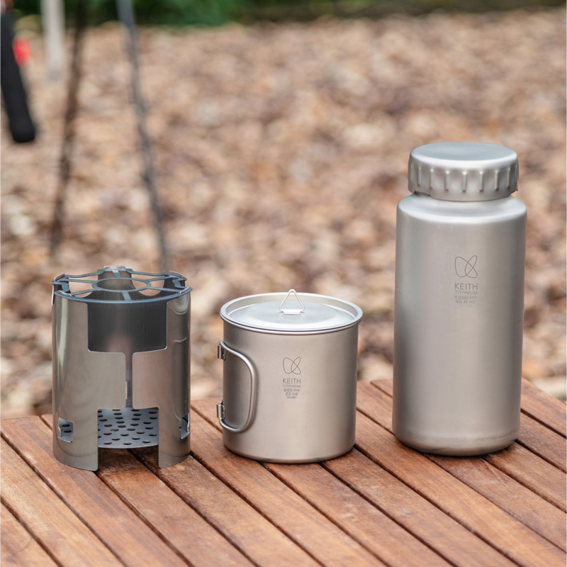 KEITH Saf Titanyum Kamp Seti 1 - Outdoor Camping Stove Wood incelemesi ve fiyatı