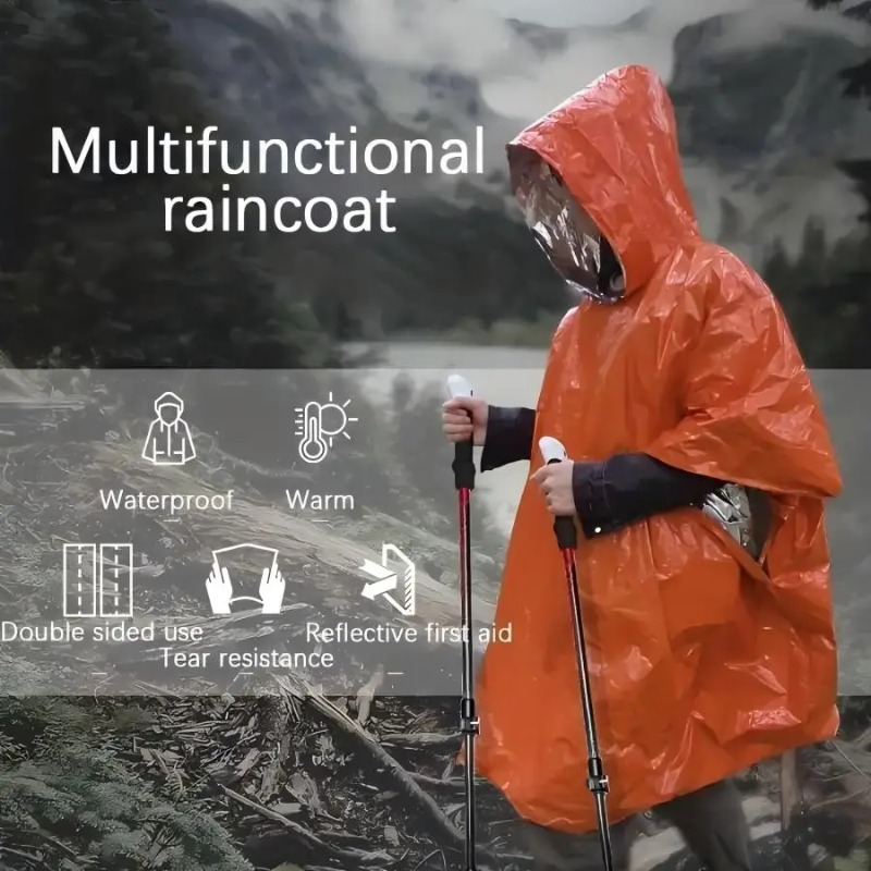 1-5 adet çok fonksiyonlu hayat - Camping Rain Poncho incelemesi ve fiyatı