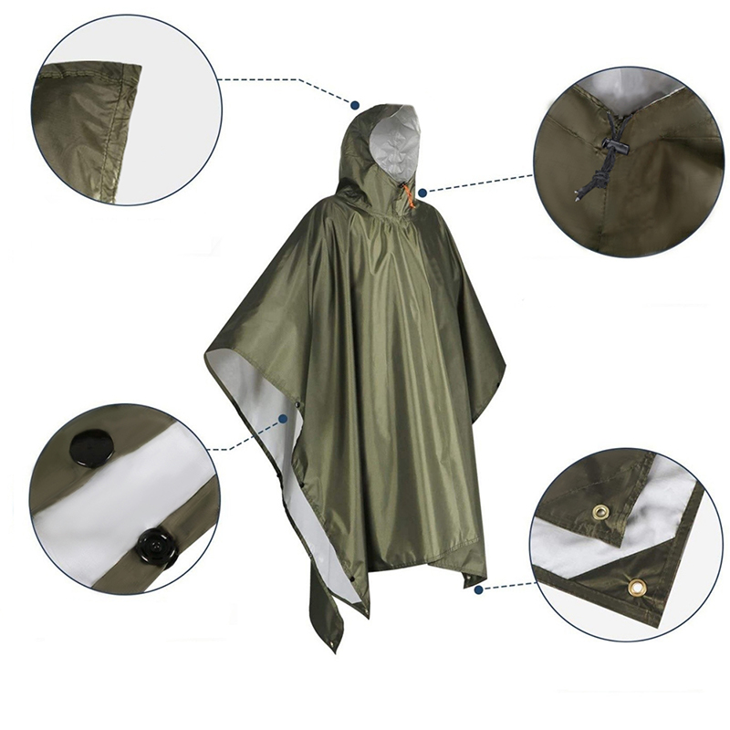 Sırt çantasıyla için ağır yağm - Camping Rain Poncho incelemesi ve fiyatı