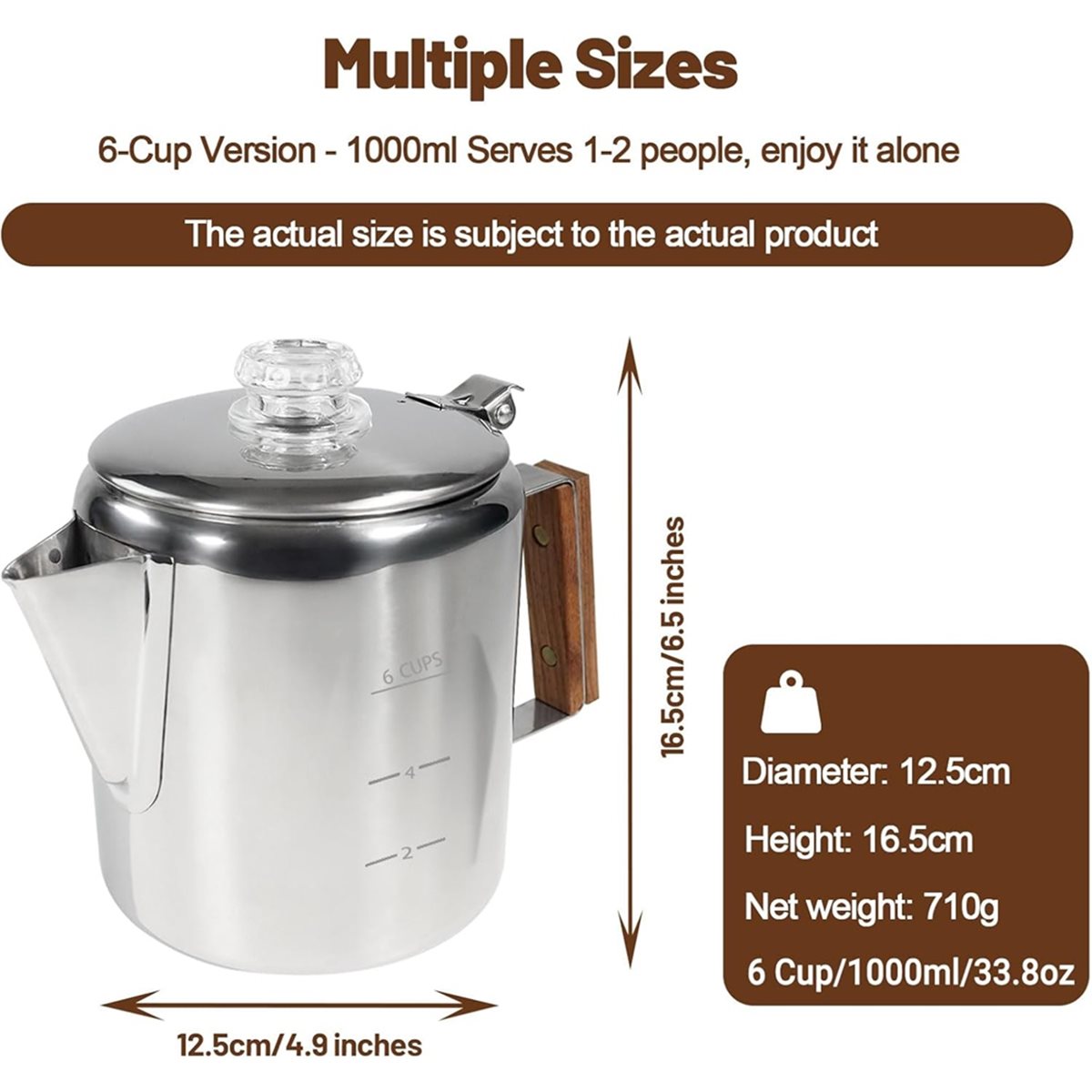 6 Fincan Perkolatör 304 Paslan - Camp Percolator Coffee incelemesi ve fiyatı
